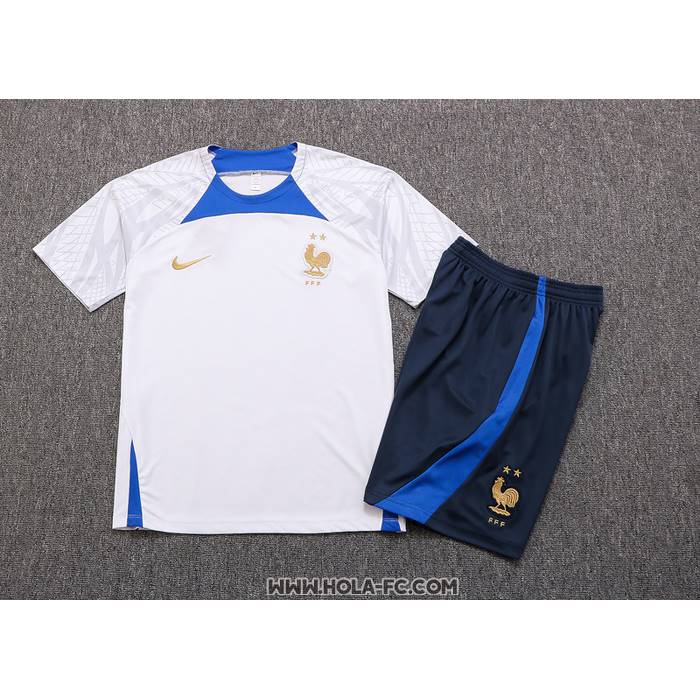 Chandal del Francia 2022-2023 Manga Corta Blanco - Pantalon Corto
